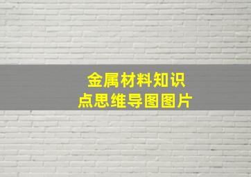 金属材料知识点思维导图图片