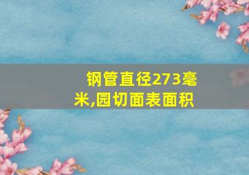 钢管直径273毫米,园切面表面积