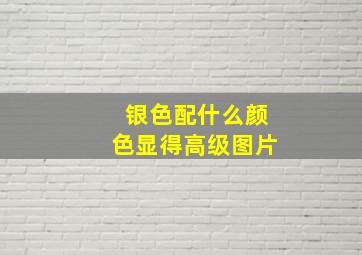 银色配什么颜色显得高级图片