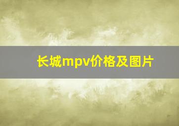 长城mpv价格及图片