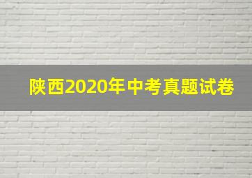 陕西2020年中考真题试卷