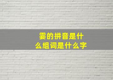 霎的拼音是什么组词是什么字