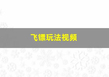 飞镖玩法视频