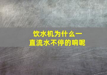 饮水机为什么一直流水不停的响呢