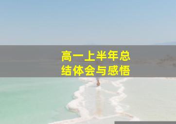 高一上半年总结体会与感悟