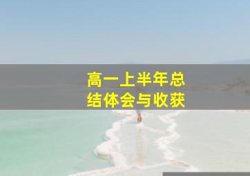 高一上半年总结体会与收获