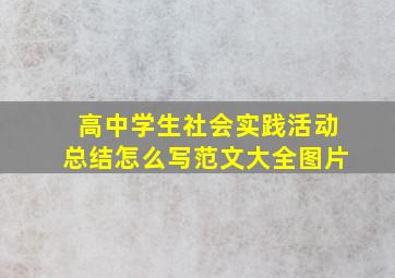 高中学生社会实践活动总结怎么写范文大全图片