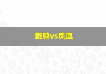 鲲鹏vs凤凰