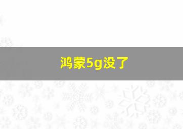 鸿蒙5g没了