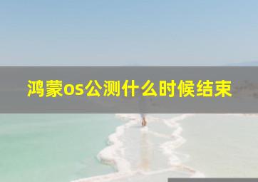 鸿蒙os公测什么时候结束