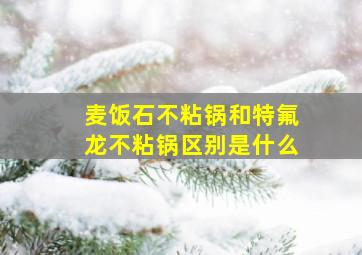 麦饭石不粘锅和特氟龙不粘锅区别是什么