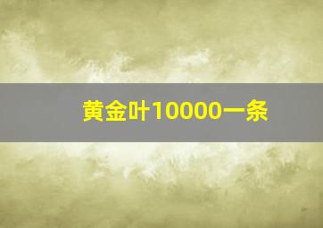 黄金叶10000一条