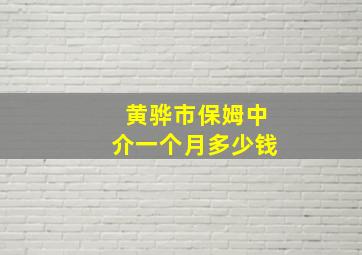 黄骅市保姆中介一个月多少钱