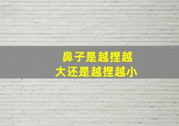 鼻子是越捏越大还是越捏越小